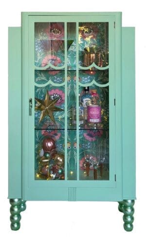 Alice pistachio green display cabinet