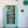 Alice pistachio green display cabinet