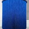 Blue round table with long silky fringing