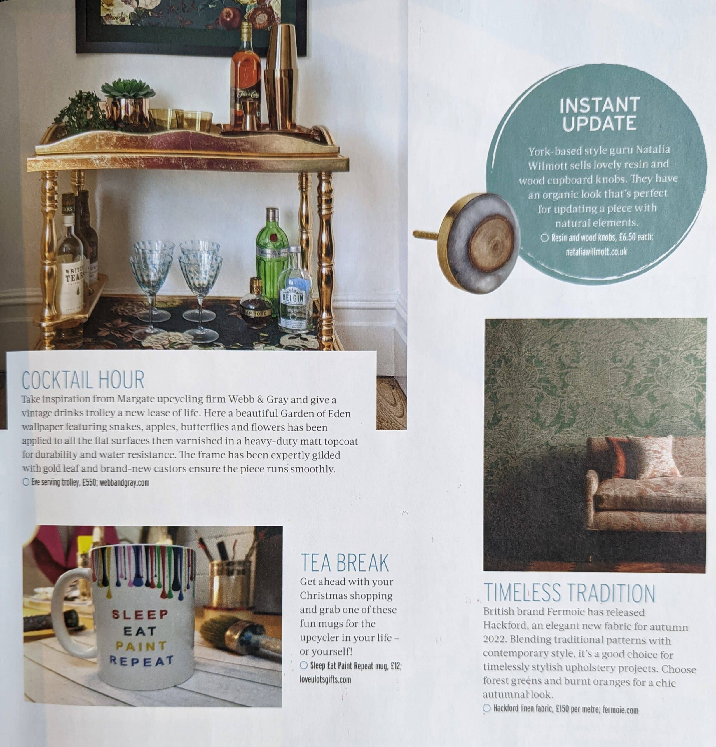 Eve gold trolley in Reclaim magazine