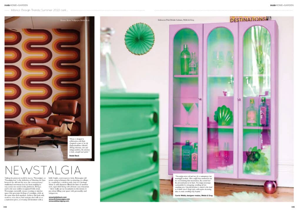 Newstalgia interior design trend magazine article
