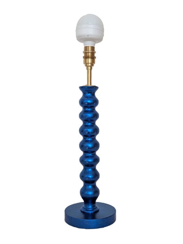 gilded blue cordless lamp with rechargeable led bulb