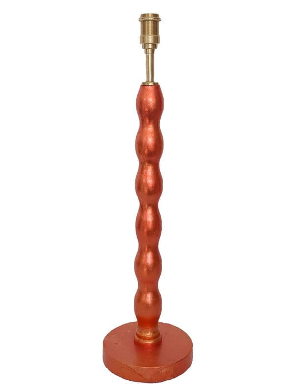 Orange Cordless Lamp Base | Silver Leaf - Image 2