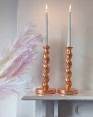 peach candlesticks