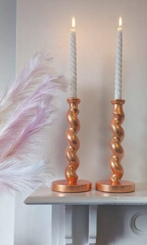 peach candlesticks