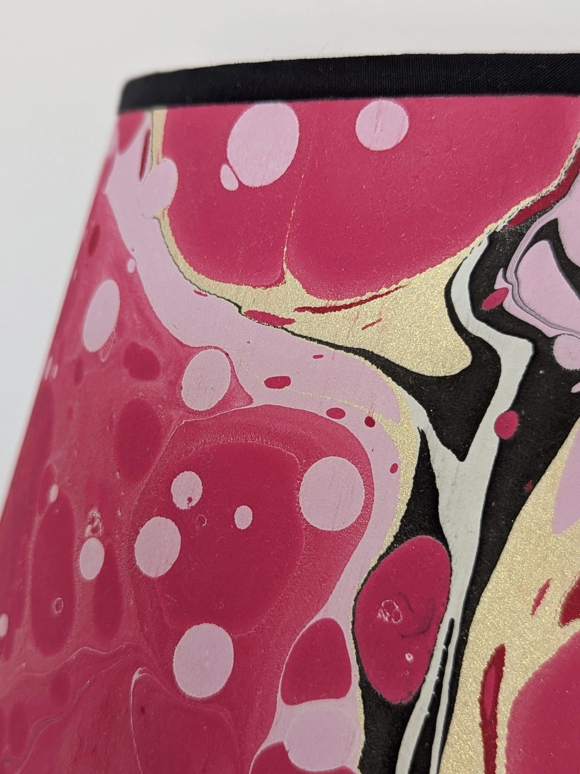 Handmade Pink Marbled Lampshade | Raspberry Ripple - Image 3