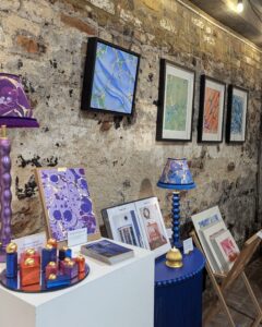 Marbled artworks and pieces by Webb & Gray
