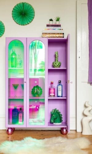 Pink Iridescent Cabinet