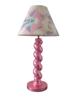 Pink Twist Table Lamp