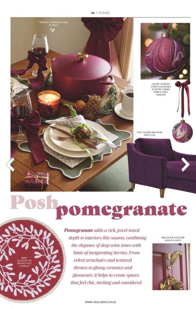 Screenshot_20251124-095634 Webb & Gray Bitter Cherry Marbled Bauble in MMM magazine