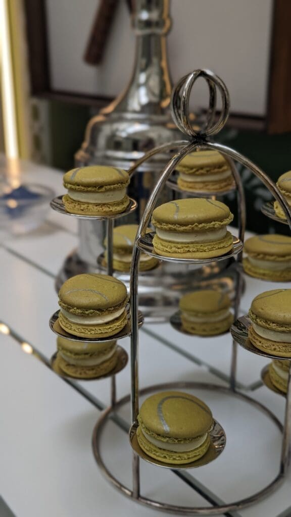 WOWhouse2024 (10) Yellow macarons on a silver stand