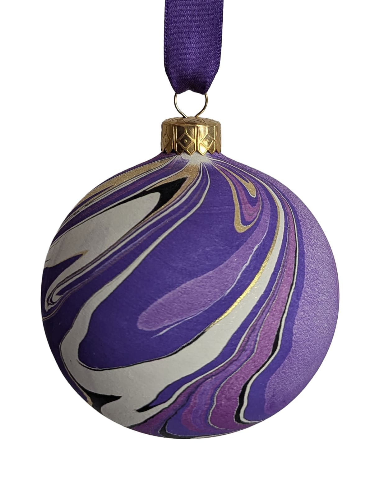 pueple marbled bauble