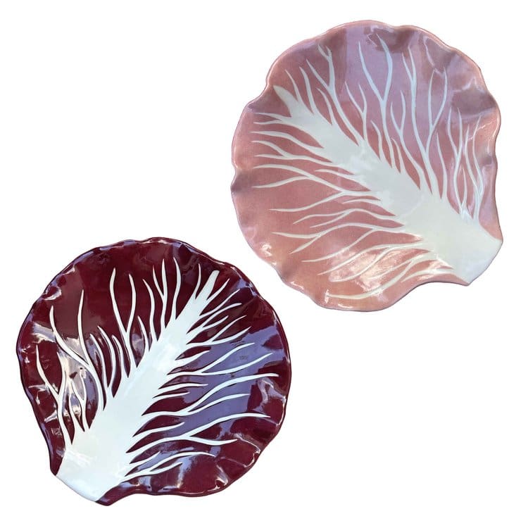 Radicchio leaf dish