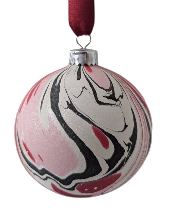 luxury marbled christmas bauble